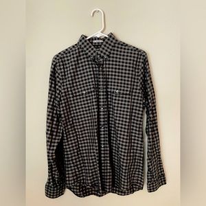 Black and Gray Long Sleeve Men’s Shirt